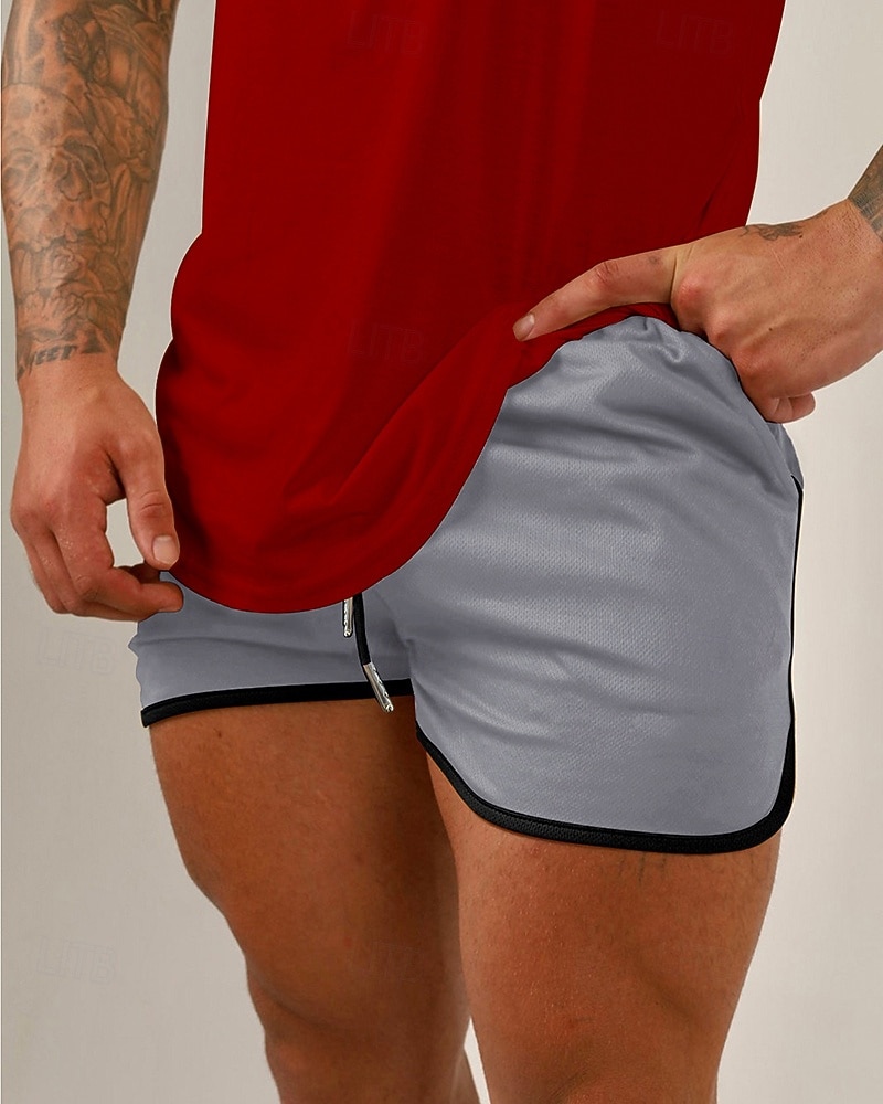 Homens Shorts de Corrida Calções atléticos Shorts de Academia Com Cordão Bolsos Cintura elástica Calção Casual Ao ar livre Férias Verão Secagem Rápida Leve Macio Treino de Ginástica Treinamento Ativo de 2026 por $17.99 –P12