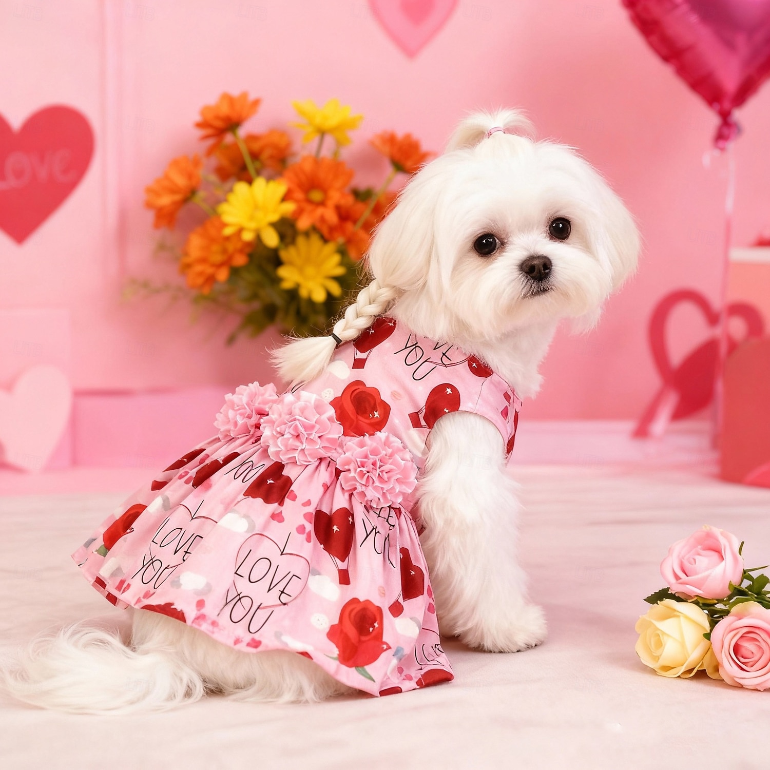 Собаки Платья Симпатичные Стиль Мягкий Влажная чистка Мода Удобный День Святого Валентина День Святого Валентина Собака 2026 - $16.99 –P4