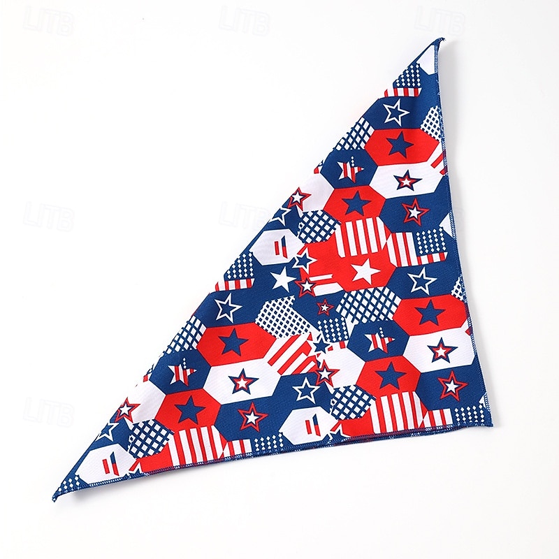 3 delar husdjursoutfit för den 4 juli-dagen, inklusive husdjursmössa, paljettfluga och halsduk, justerbart pannband för kattunge, valp, små hundar, katter, tillbehör till husdjursskötsel för 2026 - $18.99 –P5