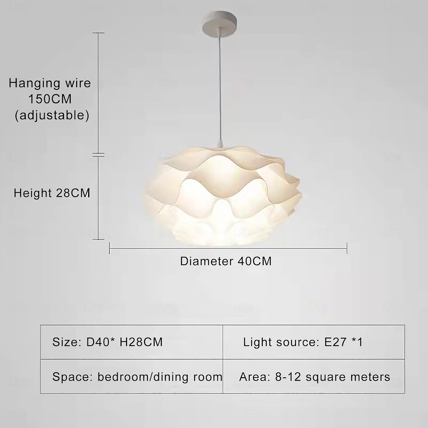 40 cm Design Unique Suspension Métal Style Floral Inspiré par la Nature Moderne 110-120V 220-240V de 2026 ? $349.99 –P9
