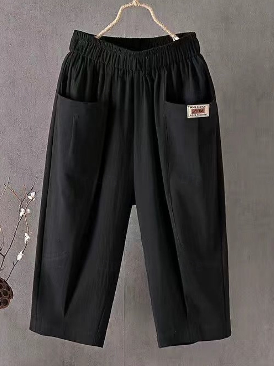 Per donna Pantaloni capri Pantaloncini Estivi Shorts da Spiaggia Pantaloncini larghi Vacanza Moda Streetwear Lunghezza al polpaccio Vita Alta Semplice Tasca Fascia Elastica Comodità Asciugatura del 2026 a $21.99 –P2