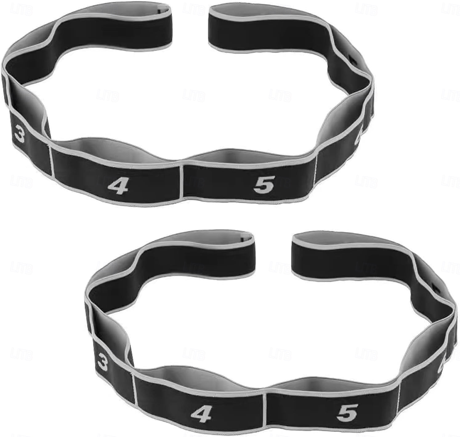 2 stk. treningsmotstandsbånd for tøying og yoga, tallstretchmotstandsbånd med tydelige markeringer, 8-seksjoners elastiske treningsbånd for tøying og forming av hele kroppen 2026 - $16.99 –P18