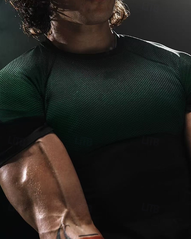 Per uomo Blocco di colori T-shirt da corsa Maglia a compressione Maglia da corsa Estate Primavera Autunno Manica Corta Asciugatura Rapida Compressione Traspirante Allenamento in Palestra Allenamento del 2026 a $25.99 –P2