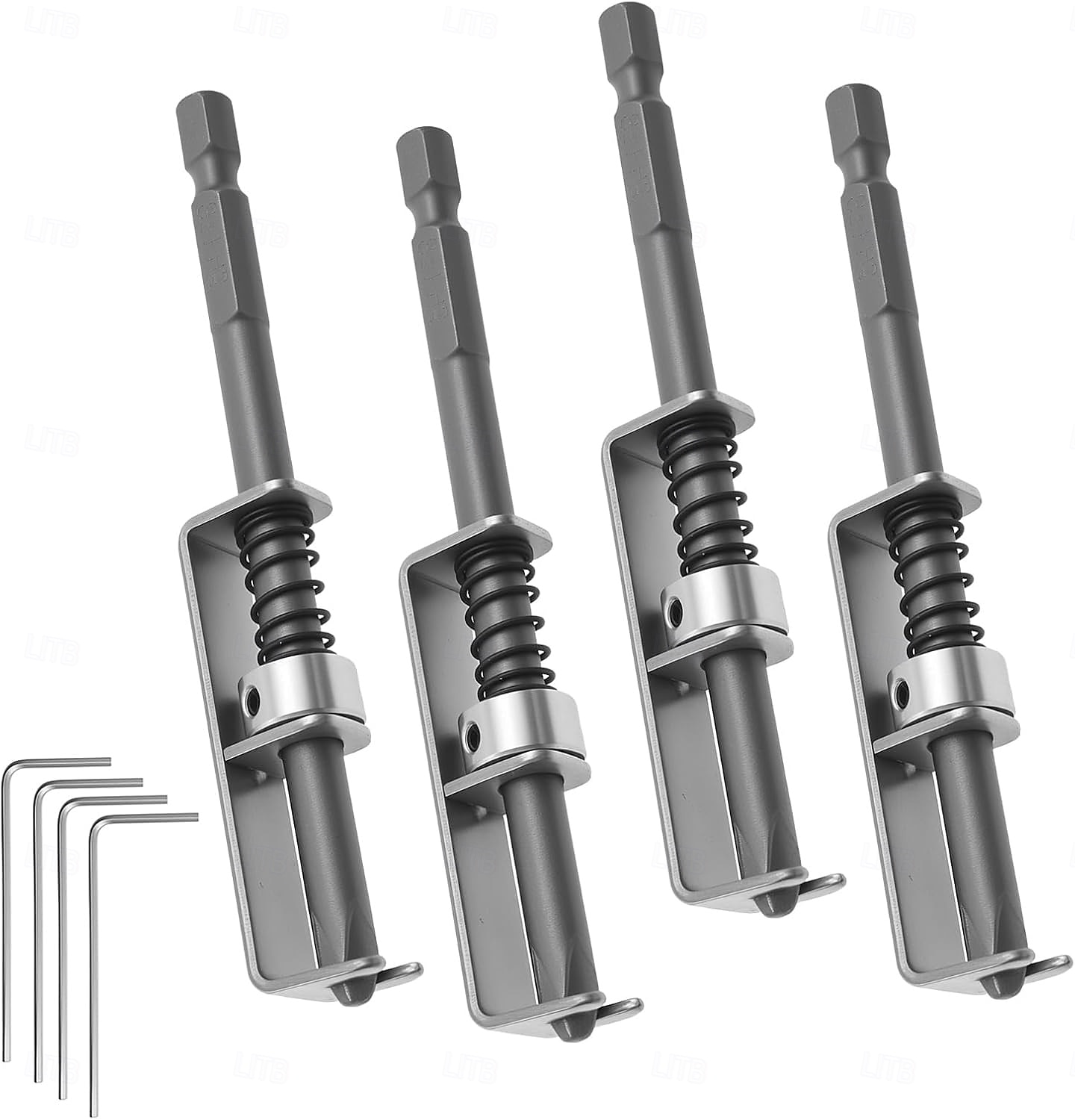 4 stk. fjærbelastet skrueholderbits, fallsikker skrutrekkerbits, universelt skruefesteverktøy, enhånds, skruerdriftsguide borespissholder for elektriker, mekaniker, gjør-det-selv-entusiast 2026 - $9.99 –P3