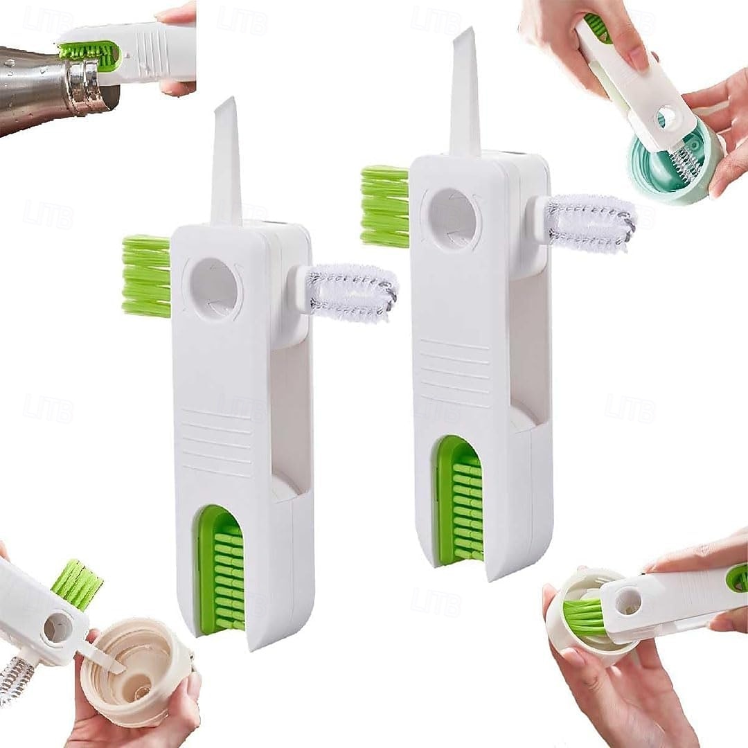 2er-Pack Becherdeckel-Reinigungsbürste 4-in-1, multifunktionales Reinigungswerkzeug für Isolierflaschen, tragbarer Deckelreiniger für Gläser, Wasserkocher, Schnuller, Deckelspalte und die Reinigung in der Küche. 2026 - $22.99 –P1