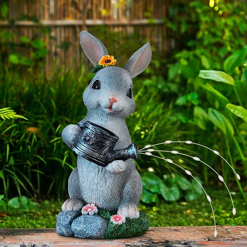 Easter Bunny Outdoor Solar Waterproof Gray Resin Watering Can Light, Garden Yard Pathway Lawn Decor, Farm Landscape Lighting, Decorative Figurine Accent Light for Outdoor Garden 2026 - $34.99 –P7