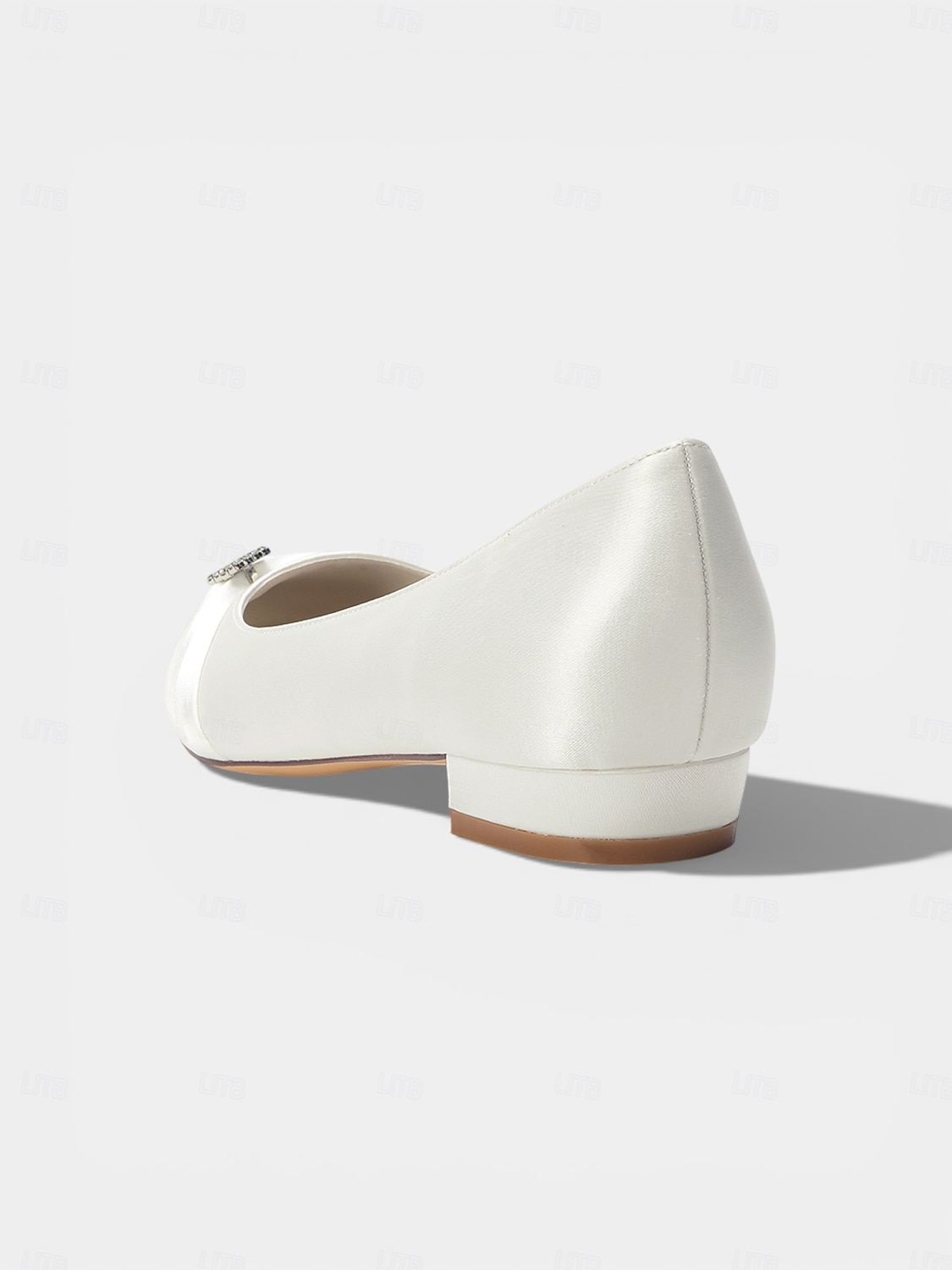 Women's Ivory Low Heel Comfort Flats, Soft Pleated Classic Bridal Shoes for Senior Brides Church Weddings 2026 - $54.99 –P5