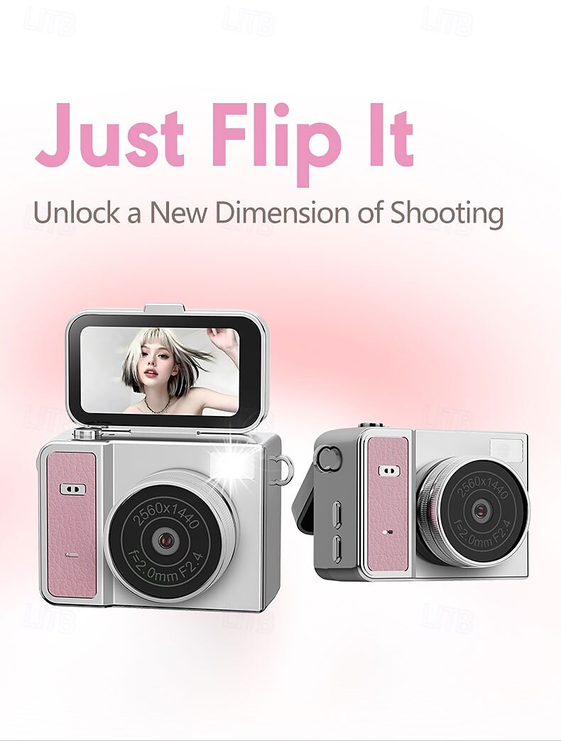 New S162 Retro Mini Digital CCD Camera with Flip Screen for Campus Students, Mini Camera with HD Recording 2026 - $44.99 –P2