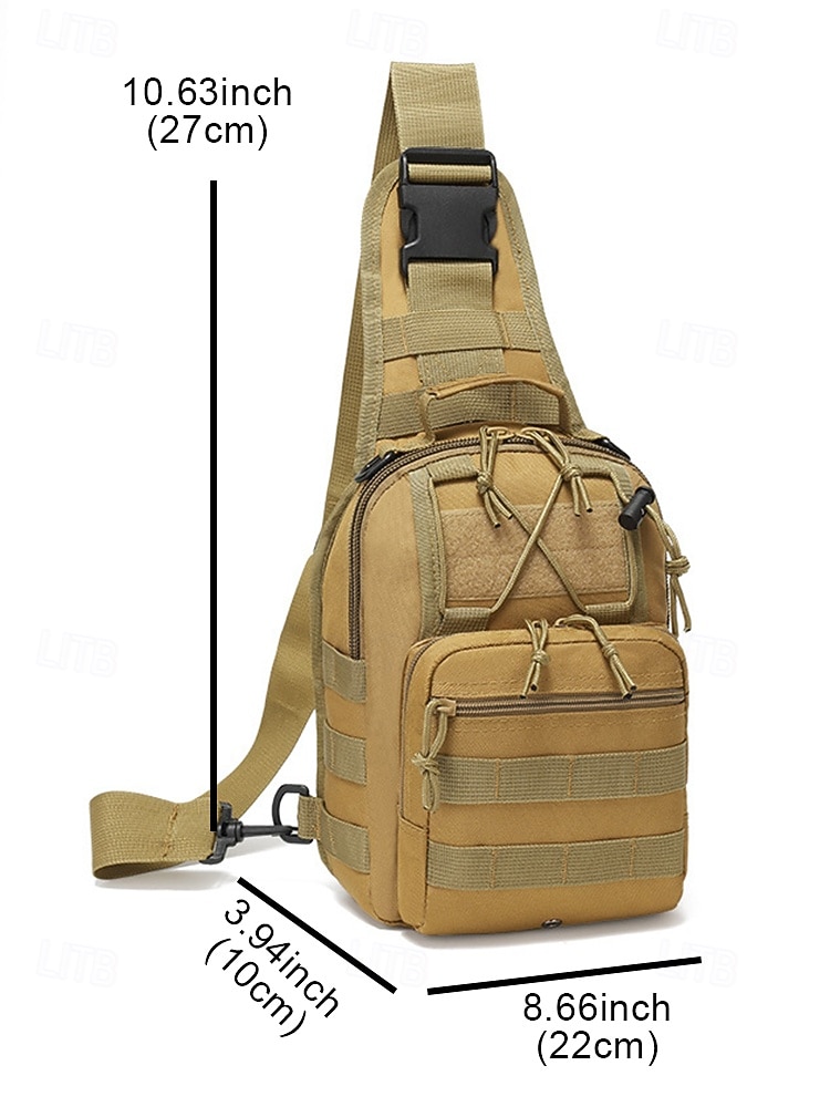 Men's Camouflage Nylon Sling Bag Chest Bag– Multi-Pocket, Large Capacity, Durable Design for Outdoor Sports, Hiking, Camping and Travel 2026 - $18.99 –P12