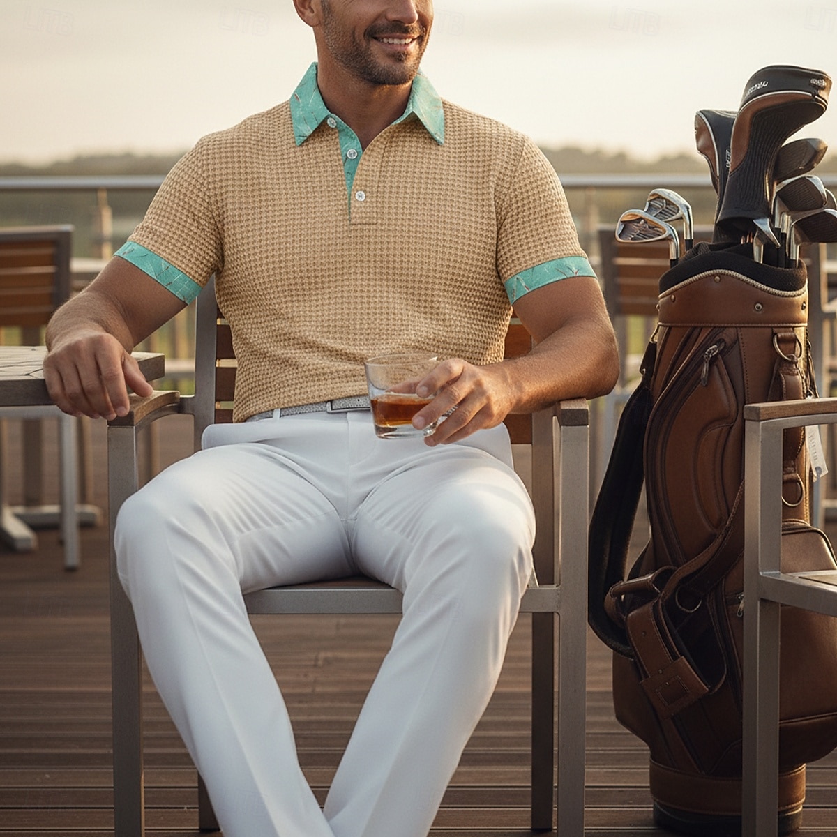 Herre Med Tekstur Golf skjorte Avslappet Virksomhet Klassisk Kortermet Mote Moderne Helfarge Hawaii Knapper Sommer Vår Vår sommer Normal Svart Hvit Grønn Kakifarget Med Tekstur 2026 - $20.99 –P11