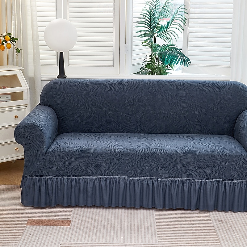 Skirt Hem Style Elastic Jacquard Fabric Stretch Sofa Cover Couch Cover Sectional L Shape Sofa Slipcover Corner Case for Living Room Sofa Protector Anti Slip Washable Dustproof 1 2 3 4 Seat 2026 - $61.99 –P17