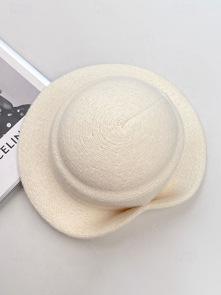 cappello in feltro di lana da donna, disponibile nei colori bianco e nero, stile elegante con decorazione a bottone dorato, perfetto per matrimoni e banchetti del 2026 a $14.99 –P7