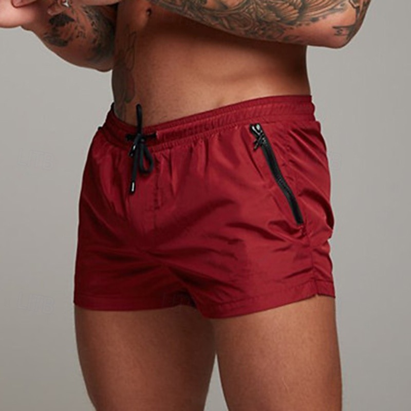 Herren Laufshorts Sportshorts Fitnessshorts Kordelzug Tasche Elastischer Bund Unterteile Lässig Outdoor Urlaub Sommer Schnelltrocknend Leicht Weich Fitnesstraining Aktives Training Übung Normale 2026 - $21.99 –P3