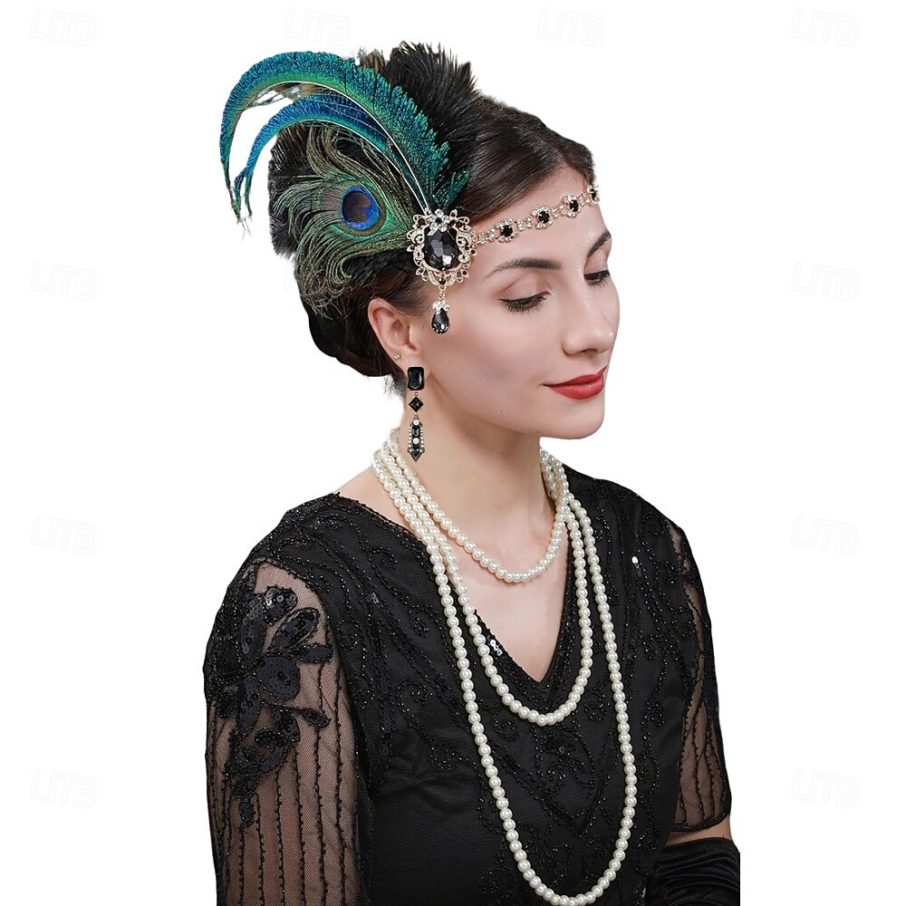 Anni 1920 Fascia Flapper Il grande Gatsby Senza colletto Costume Per donna Carnevale Mascherata Feste Mascherata Adulti 1 Paio di orecchini 1 Bracciale Guanti Tutte le stagioni del 2026 a $46.99 –P6