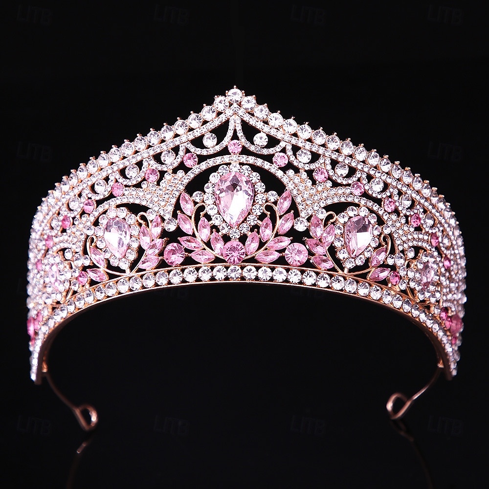 Couronnes Coiffe Alliage Mariage Anniversaire Élégant Mignon Avec Strass Casque Couvre-chef de 2026 ? $17.49 –P3