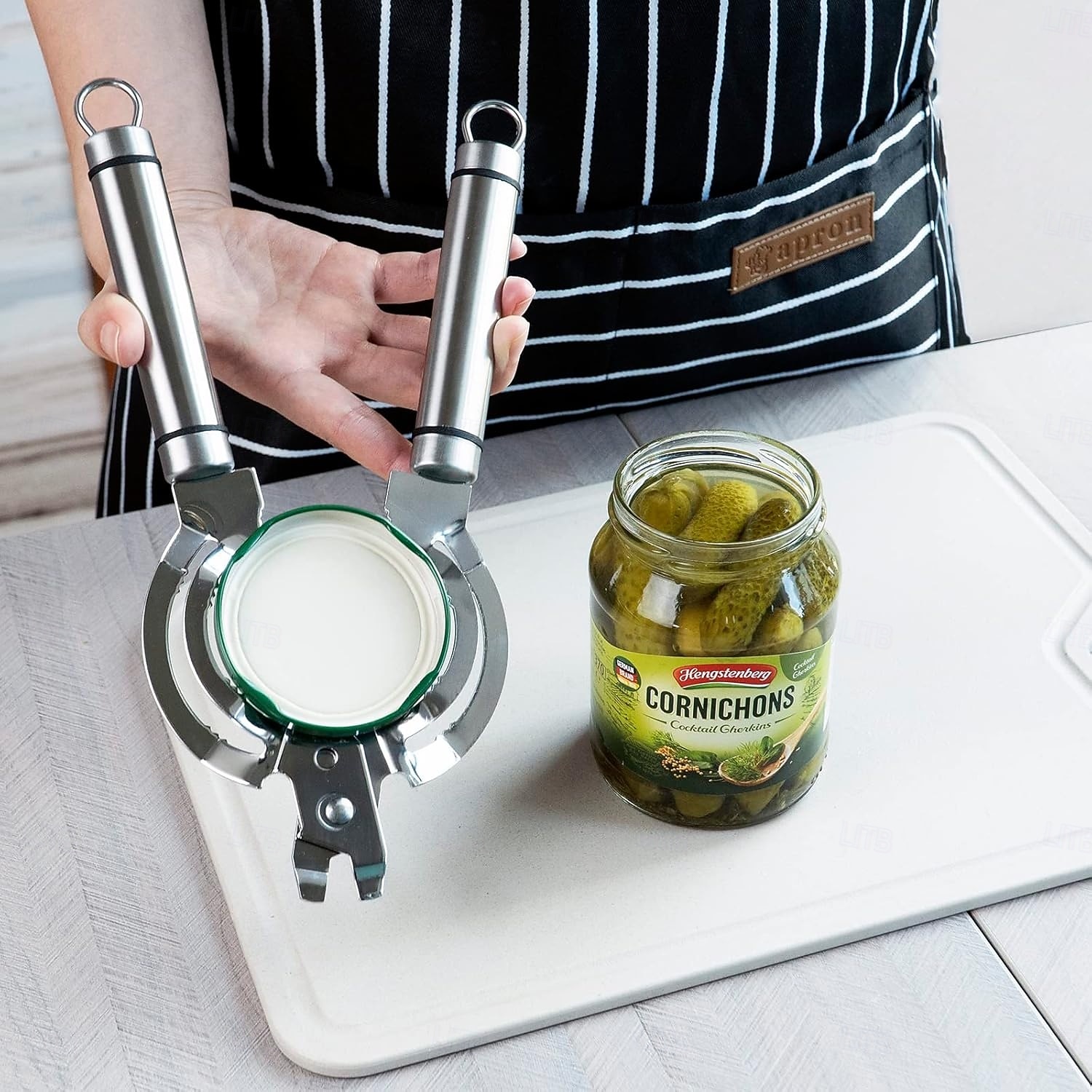 burköppnare, multifunktionell burköppnare för svaga händer, burköppnare med lock i rostfritt stål, ölflasköppnare för seniorer med artrit 2026 - $13.99 –P5