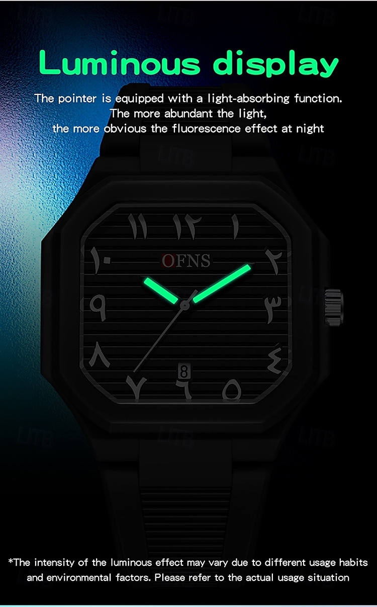 Мужчины Кварцевые Крупный циферблат Мода Наручные часы Светящийся Дайвинг Календарь Силикагель Часы 2026 - $27.99 –P6