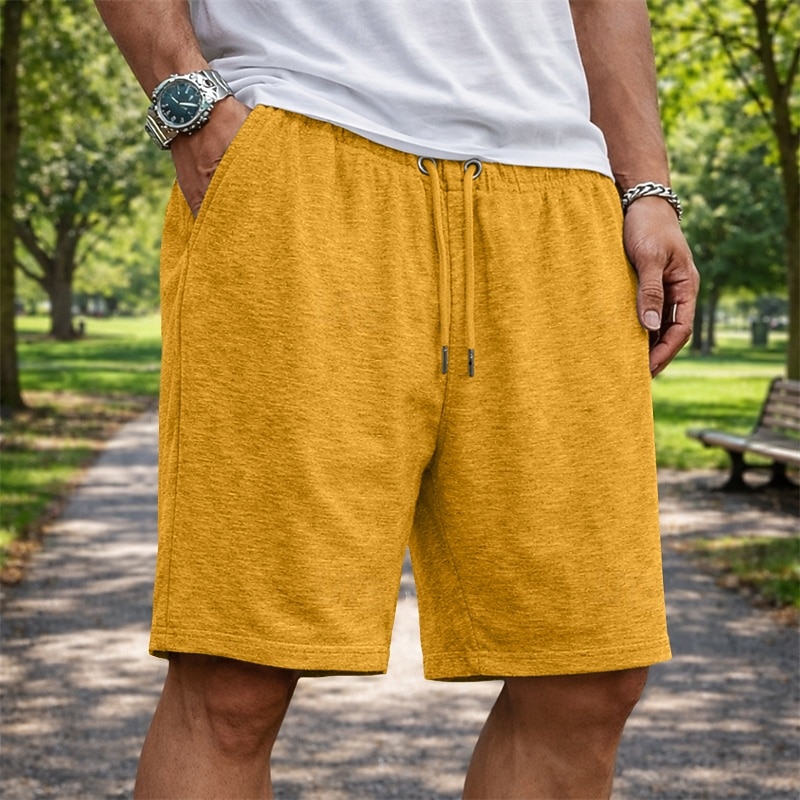 Bărbați Pantaloni scurți activi Pantaloni scurți de sudoare Pantaloni Scurți Pantaloni scurți de vară Cordon Talie elastică Simplu Simplu Culoare solida Confort Peste Genunchi Zilnic În aer liber 2026 - $17.99 –P4