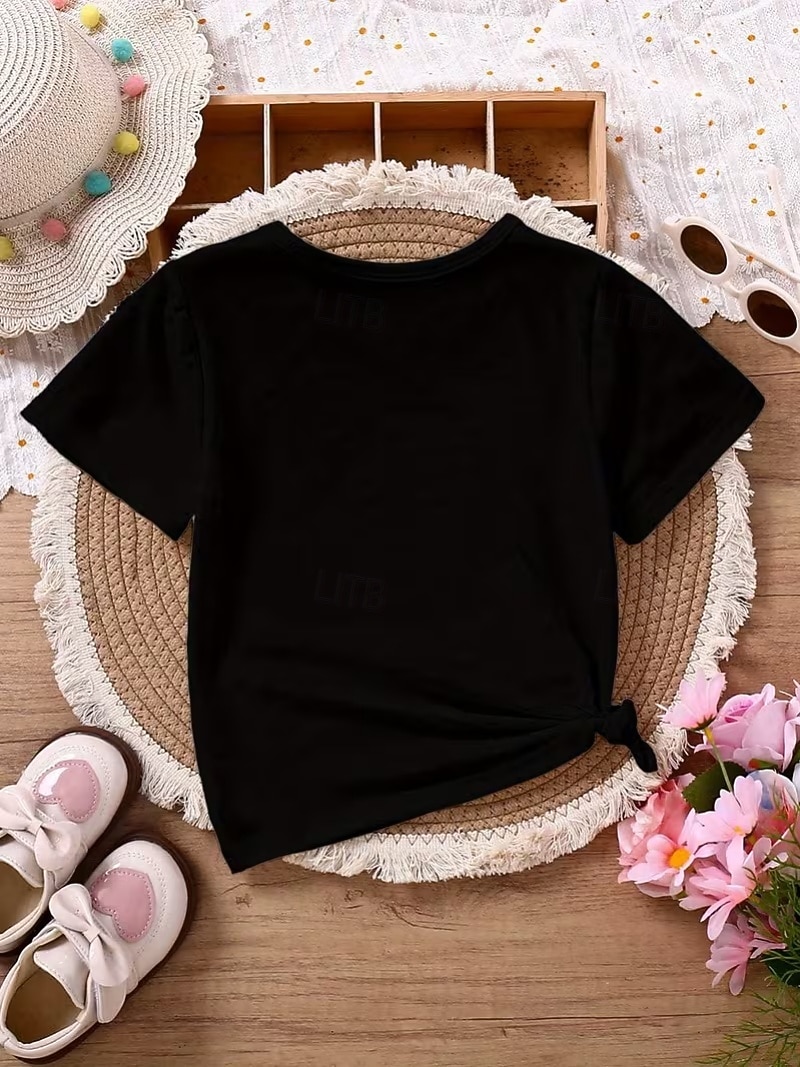 Girls' 3D Graphic Letter T shirt Tee Short Sleeve 3D Print Summer Spring Sports Fashion Streetwear Kids 4-12 Years Crew Neck Casual Daily Outdoor Regular Fit 2026 - $16.99 –P6