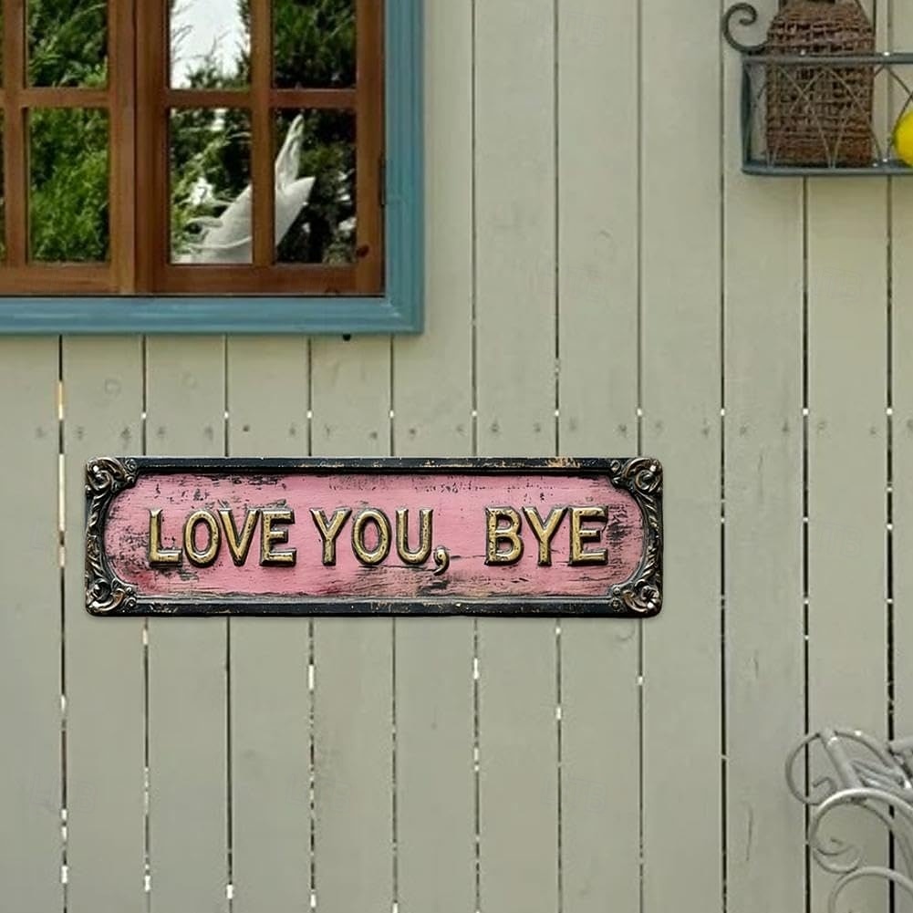 2026年 愛してる、バイバイ - ヴィンテージメタルウォールサイン、愛してるバイバイメタルサイン、レトロなグリーンスタイルのメタルウォールプラーク装飾、廊下 &ドアの装飾、家、キッチン、バー用の農家風の壁アート  コレクション – $16.99 –P15