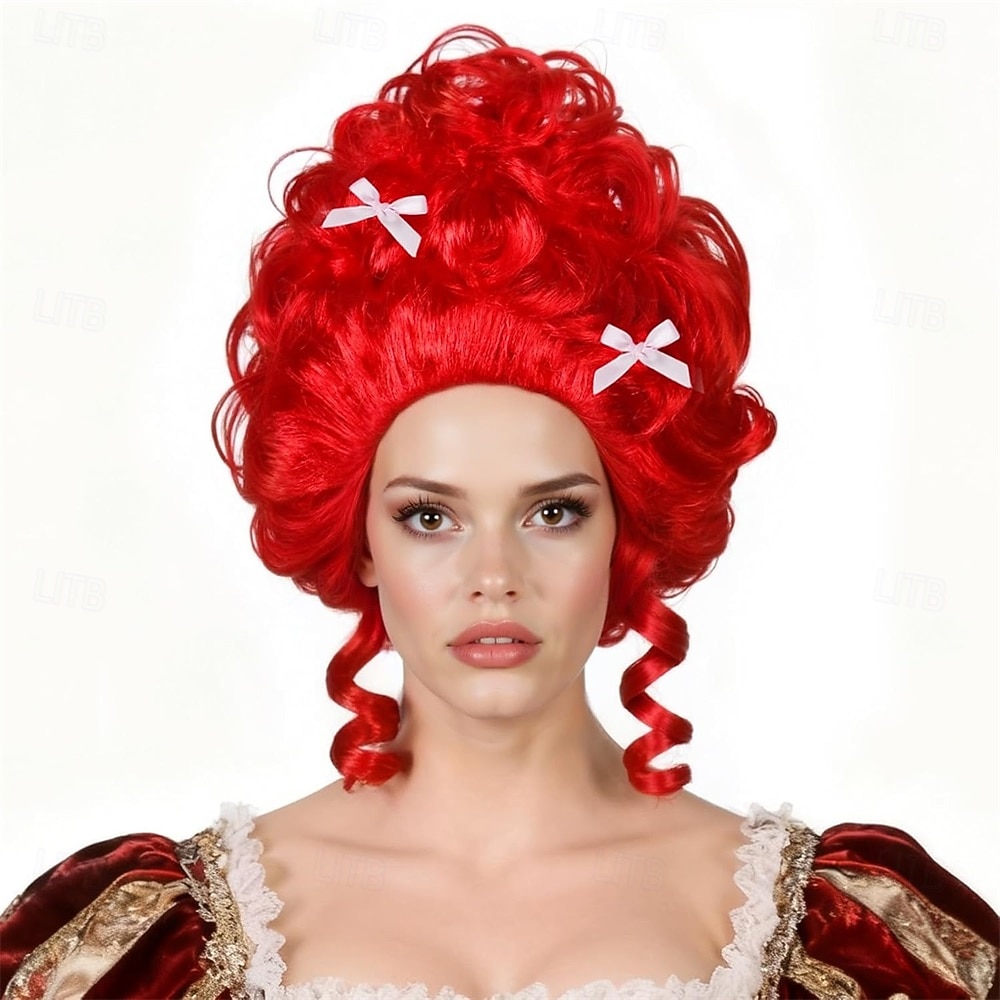 Vintage-viktoriaaniset peruukit naisille, joissa on kaksi rusettiklipsiä, pörröinen rokokoo-peruukki, barokkityylinen siirtomaa-ajan renessanssiperuukki, asu cosplay-juhliin, hiusmyssy 2026 - $23.99 –P3