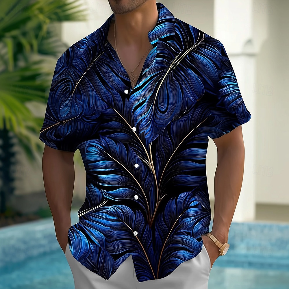 Per uomo Colore sfumato Foglia di palma Piante Tropicali Camicia hawaiana estiva Camicia con Bottoni Camicia Aloha Manica Corta Hawaiano Casuale Vacanza Estate Primavera Collo ripiegato Stampa 3D del 2026 a $25.99 –P1