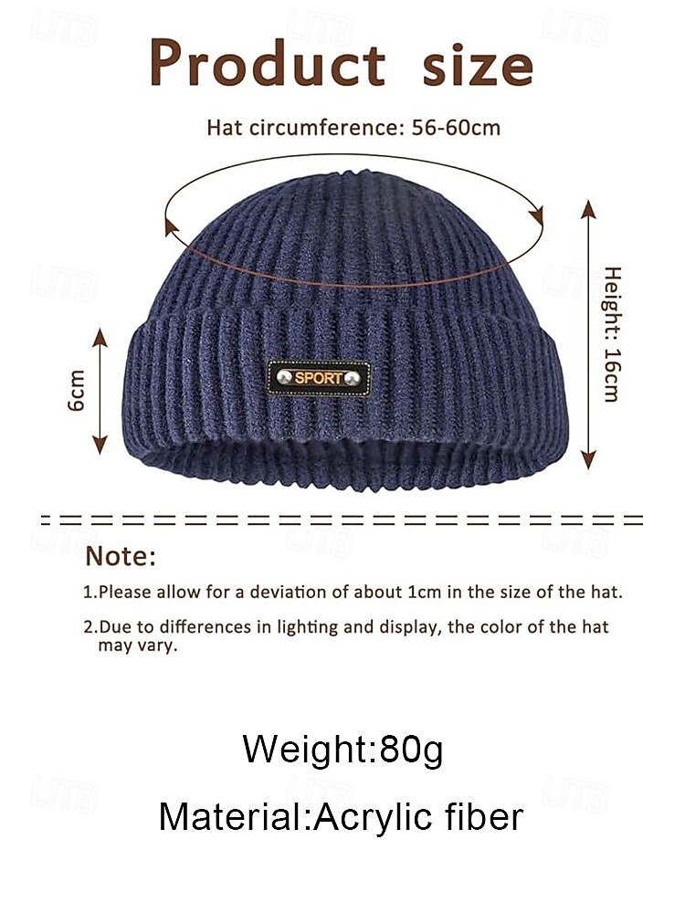 Men's Knit Beanie Hat, Soft Ribbed Winter Cap in Multiple Colors, Casual Outdoor Style, Warm Comfortable Headwear for Men, Ideal for Outdoor Activities & Everyday Casual Wear 2026 - $11.99 –P7