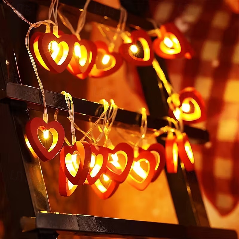 Cadena de luces LED con forma de corazón de San Valentín para una decoración romántica para bodas, fiestas, dormitorios y celebraciones del Día de San Valentín. 2026 - $16.99 –P3