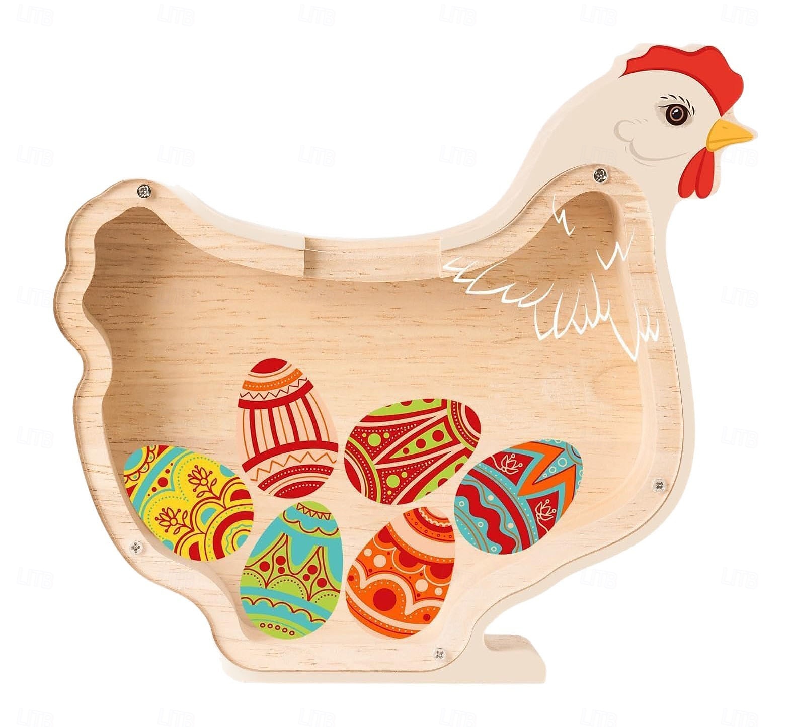 Tresparegris av kanin for barn, uknuselig myntbøtte av tre for barn, søt pengebøtte, kaninbøtte til jul, bursdag, påskegaver, sparegrisleke for jenter, gutter 2026 - $22.99 –P9