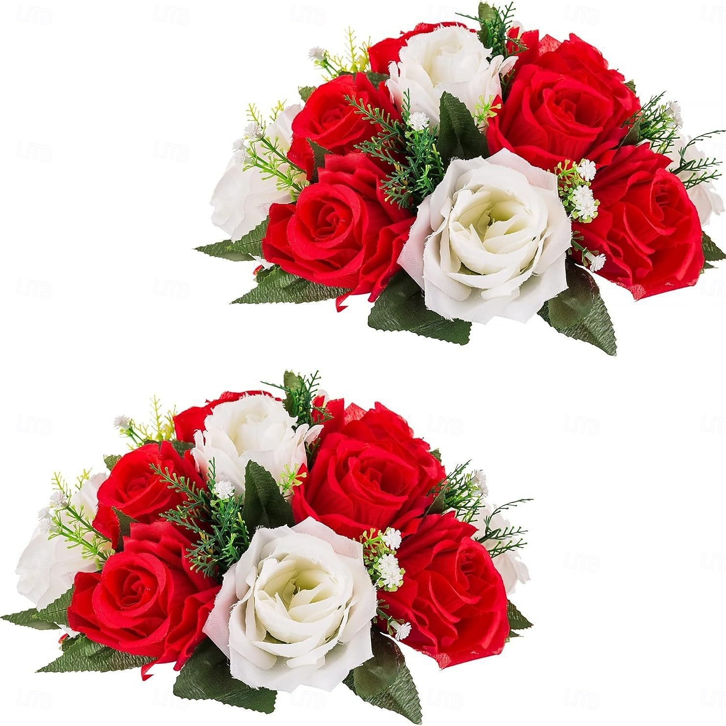 Kunstmatige trouwrozenbal, halfronde, levensechte neprozen voor bruiloft, verloving, thuis, feest, Valentijnsdag, Moederdag &seizoensdecoraties 2026 - $20.99 –P17