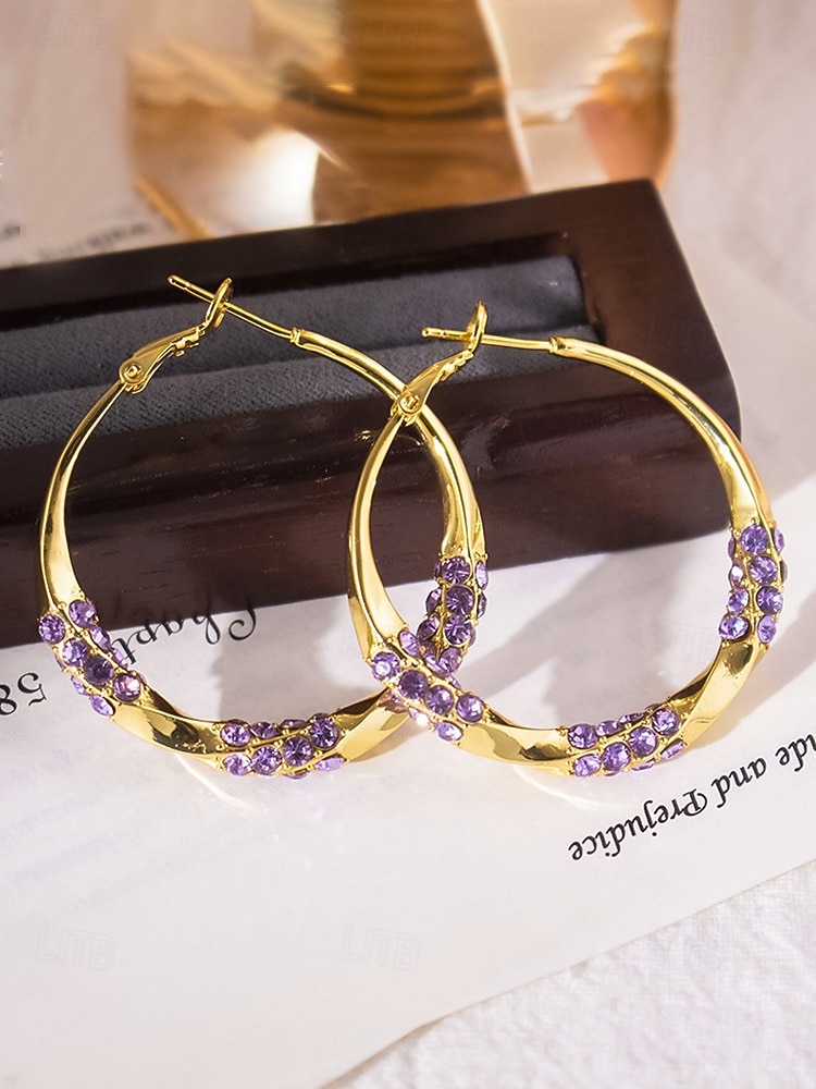 Damörhängen med strassutsmyckning, flera färger, legeringsmaterial, perfekta för bröllop och fester 2026 - $9.99 –P9