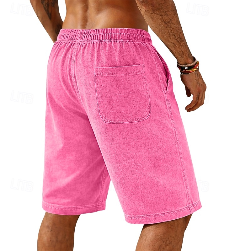 Shorts homme SoftFade™ Shorts d'été Shorts décontractés Shorts à lavage acide Shorts avec poches Taille élastique Confort lavé Respirant Longueur au genou Décontracté Extérieur Plage Vacances Mode de 2026 ? $22.99 –P4