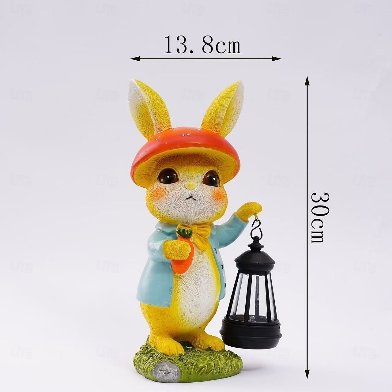 húsvéti kültéri napelemes vízálló gyantás nyuszi lámpás, kerti udvari ösvény gyep dekoráció, farm tájvilágítás, aranyos nyúl figura, kültéri dekoratív kiegészítő lámpa kertbe, ünnepi dekoráció 2026 - $41.99 –P2