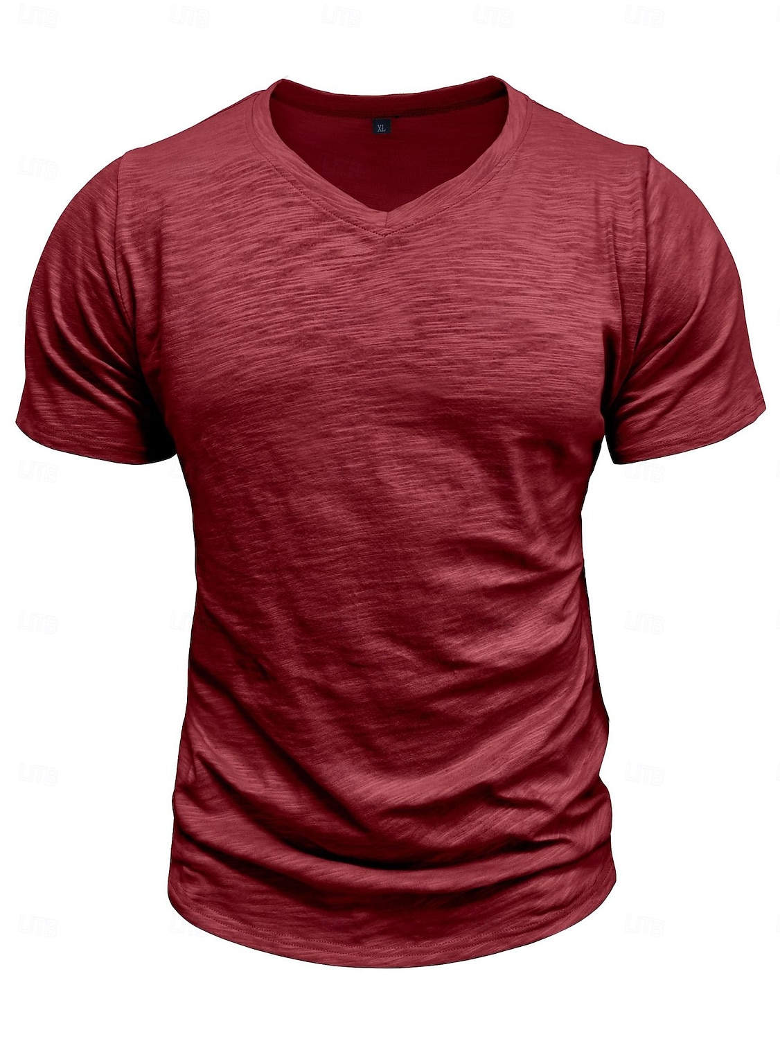 Herre T-skjorte 100 % bomulls-T-skjorte Kort Erme V-hals Sommer Vår & Vinter عادي Pit Strip Mote Designer Grunnleggende Grunnleggende Myk Avslappet Feriereise Gate Svart Stein Grønn Topp T-skjorte 2026 - $20.99 –P5