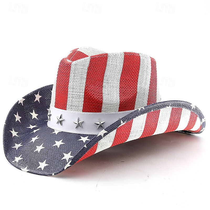 250° anniversario USA Retrò Vintage Far West Cappello da Cowboy Cappello da cowgirl Cowgirl Cowboy Cowboy del West Costume Unisex Mascherata 4 Luglio Feste Giorno dell'Indipendenza Adulti Cappello del 2026 a $26.99 –P1