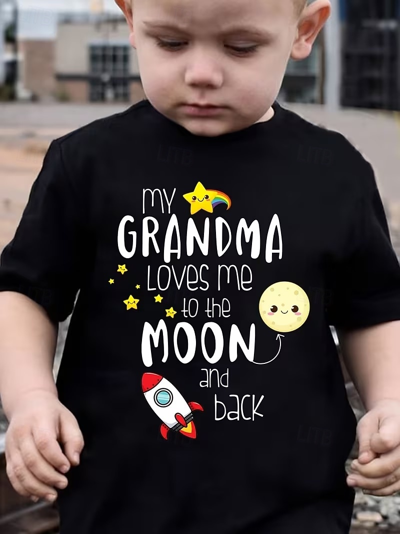 Мальчики 3D Графика Буквы ракета Футболка С короткими рукавами 3D печать Лето Весна Спорт Мода Уличный стиль Дети 4-12 лет Вырез под горло Повседневные на открытом воздухе Стандартный 2026 - $18.49 –P4