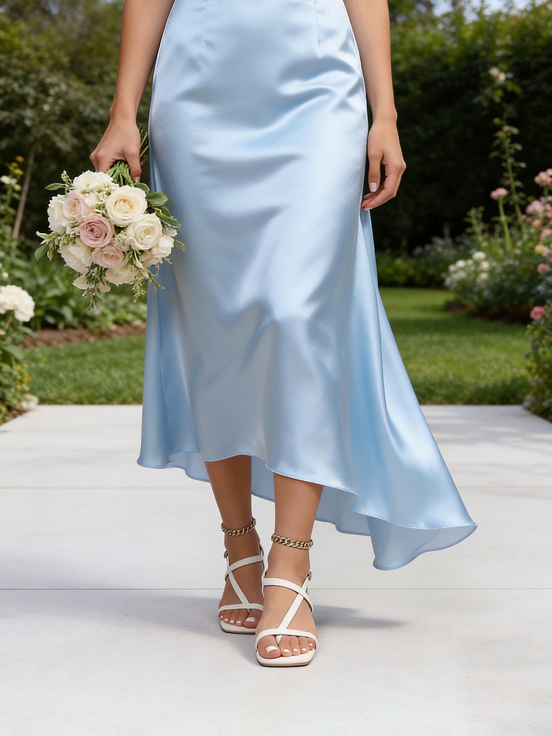 Sandalias planas de color blanco marfil para mujer, zapatos cómodos con tiras cruzadas minimalistas para damas de honor en bodas al aire libre en jardines. 2026 - $29.99 –P3