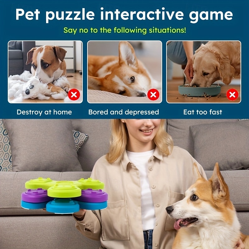 3-Layer Interactive Dog Puzzle Feeder | Durable PP Material, Multi-Color, Slow Feeder for IQ and Smell Training, Engaging Mealtime Activity for Dogs 2026 - $25.99 –P7