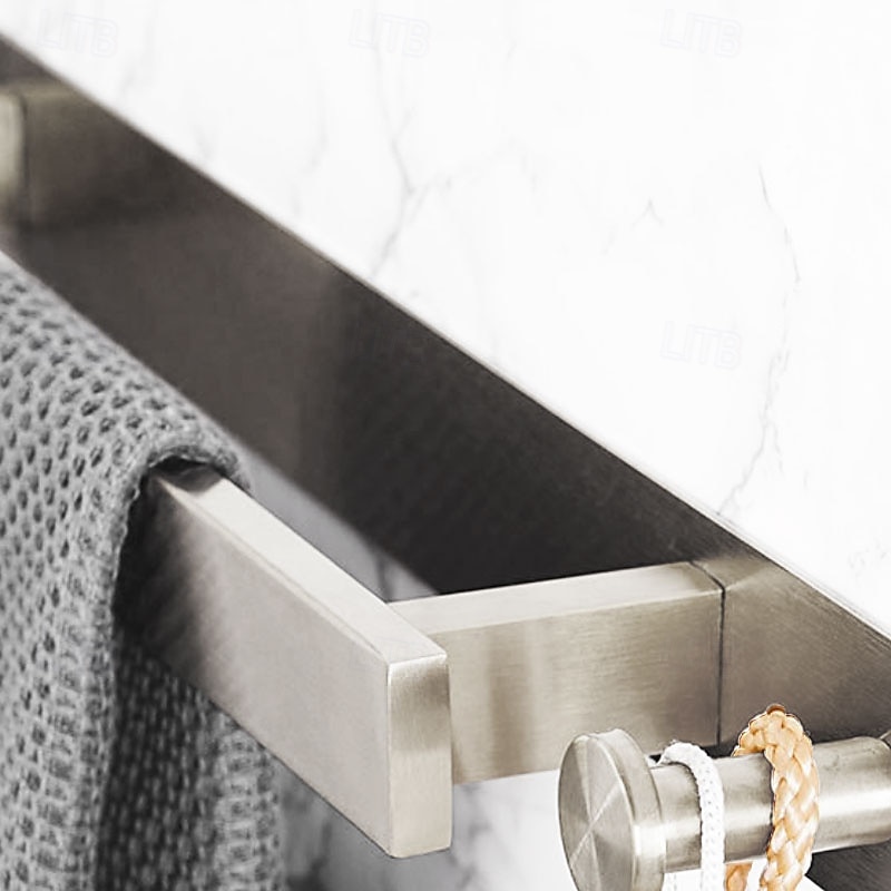 Wieszak na ręczniki / Wieszak na szlafrok / Półka łazienkowa Nowy design / Samoprzylepne / Kreatywne Nowoczesny Stal nierdzewna / Stal niskowęglowa / Metal 1 szt. - Łazienka Pojedynczy / 1-wieszak na 2026 - $47.99 –P4