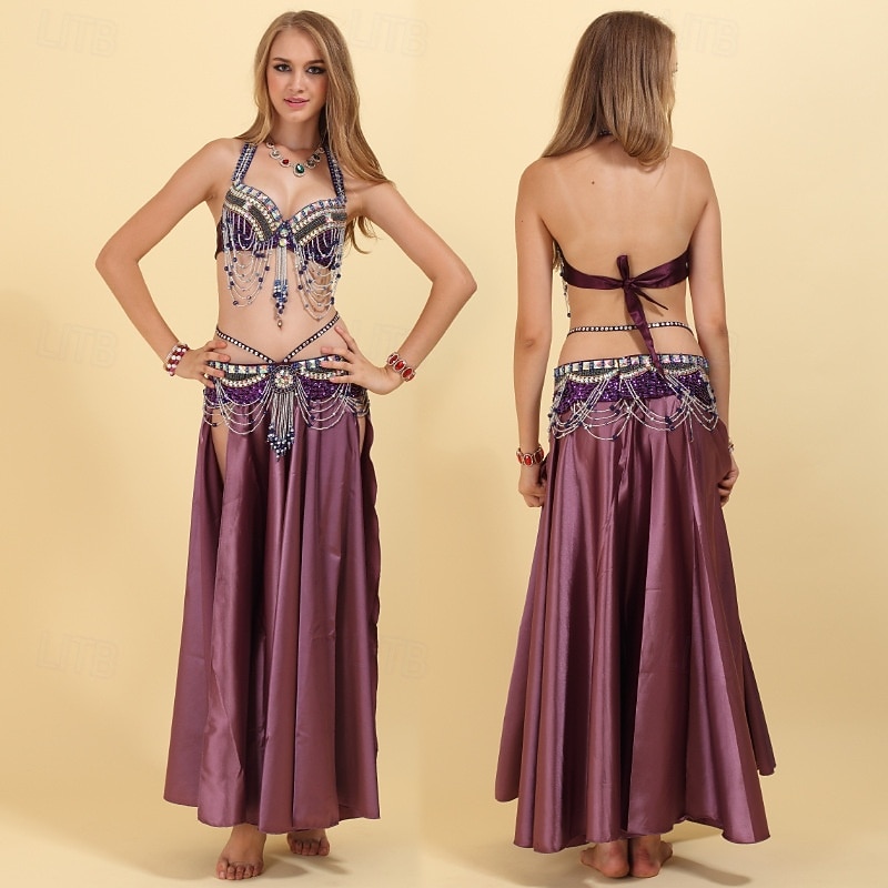 Samba Dancewear Glamorous Beaded Chain Sequin Belly Dance Costumel Performance Costume 2026 - €101.9 –P3