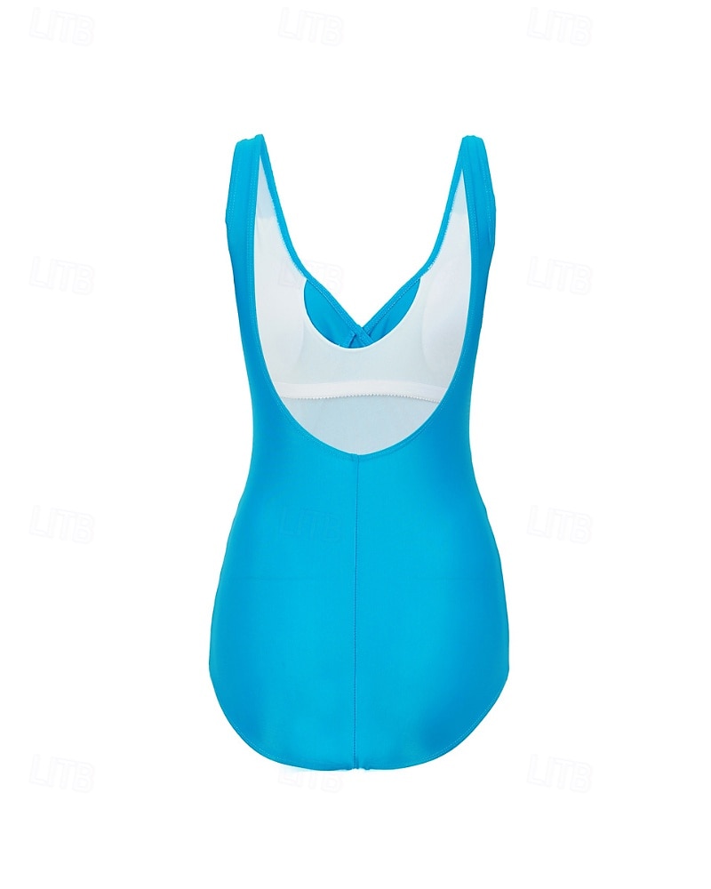 Γυναικεία Πρότυπο Προστατευτικά Ονόματος One Pieces Rash Guards Μαγιό Ολόσωμα κομμάτια Μονόχρωμο Άνοιγμα πίσω Προστασία UV Ελαστικό Αμάνικο Μαγιό Κορμάκι Σέρφινγκ Καταδύσεις Κολύμβηση Καλοκαίρι 2026 - $17.99 –P12