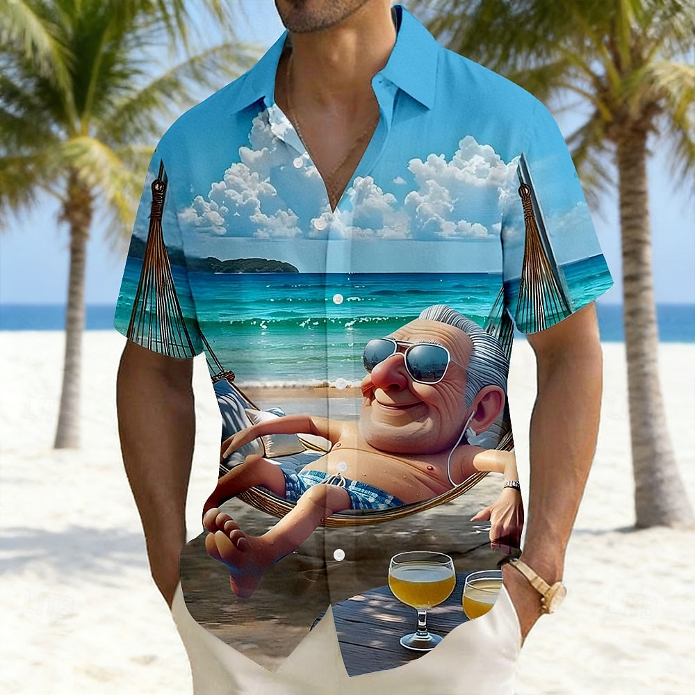 Per uomo Cartoni animati Vecchio Uomo Camicia Camicia hawaiana estiva Camicia con Bottoni Manica Corta Divertente Vacanza Ferie Abbigliamento mare Estate Primavera Collo ripiegato Stampa 3D Camicia del 2026 a $25.99 –P1