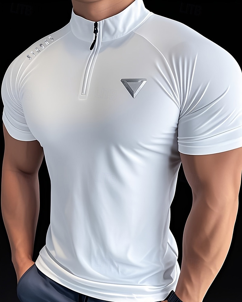 رجالي لون سادة تيشيرت للجري قميص ضاغط الصيف الربيع الخريف إحزم كم قصير سريع جاف ضغط رطوبة فتل تمرين نادي رياضي التدريب النشط ممارسه الرياضه أسود أبيض ملابس رياضية ألبسة رياضية 2026 - $27.99 –P2