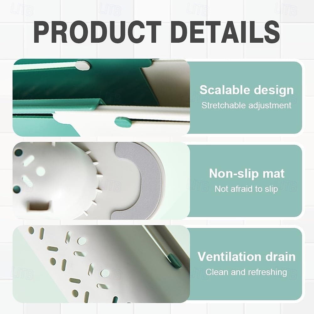 2Pcs Telescopic Sink Storage Rack, Adjustable Kitchen Sink Organizer Rack, Expandable Telescopic 2 in 1 Sink Drainer, Sponge Soap Holder for Home Kitchen Supplies 2026 - $20.99 –P11