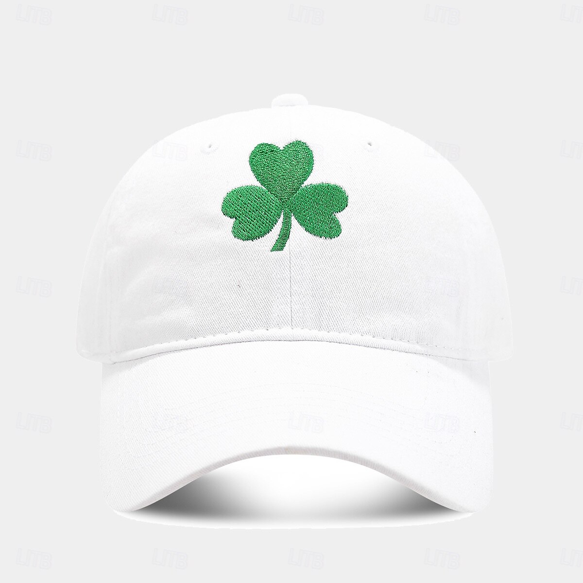 2026年 男性用 ベースボールキャップ ブラック ホワイト コットン 刺しゅう カジュアル カジュアル 日常 聖パトリックの日 純色 シャムロック サンケア 日焼け防止  コレクション – $9.49 –P5