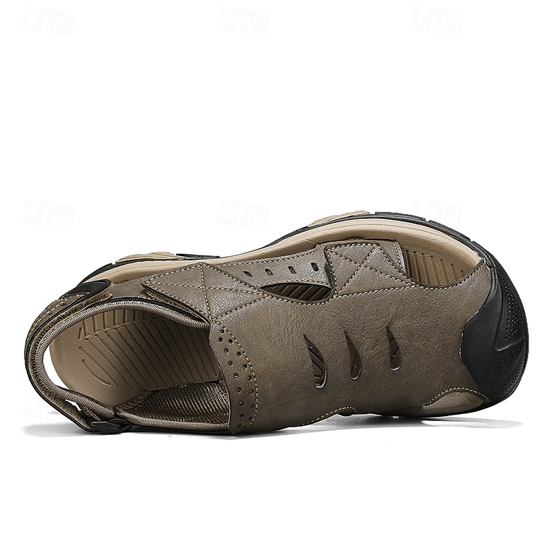 Sandale bărbătești kaki pentru exterior, protecție cu vârful închis, sistem de ajustare, stil ușor și confortabil pentru drumeții, camping și purtare zilnică 2026 - $46.99 –P6