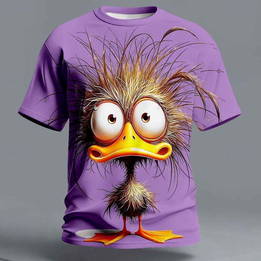 Hombre Animal Gracioso Camiseta Manga Corta Camiseta Impresión 3D Cuello Barco Camisa Exagerado Design Fiesta Festivos Amarillo Morado Caqui Verano Primavera Ropa S M L XL XXL XXXL 2026 - $21.99 –P2