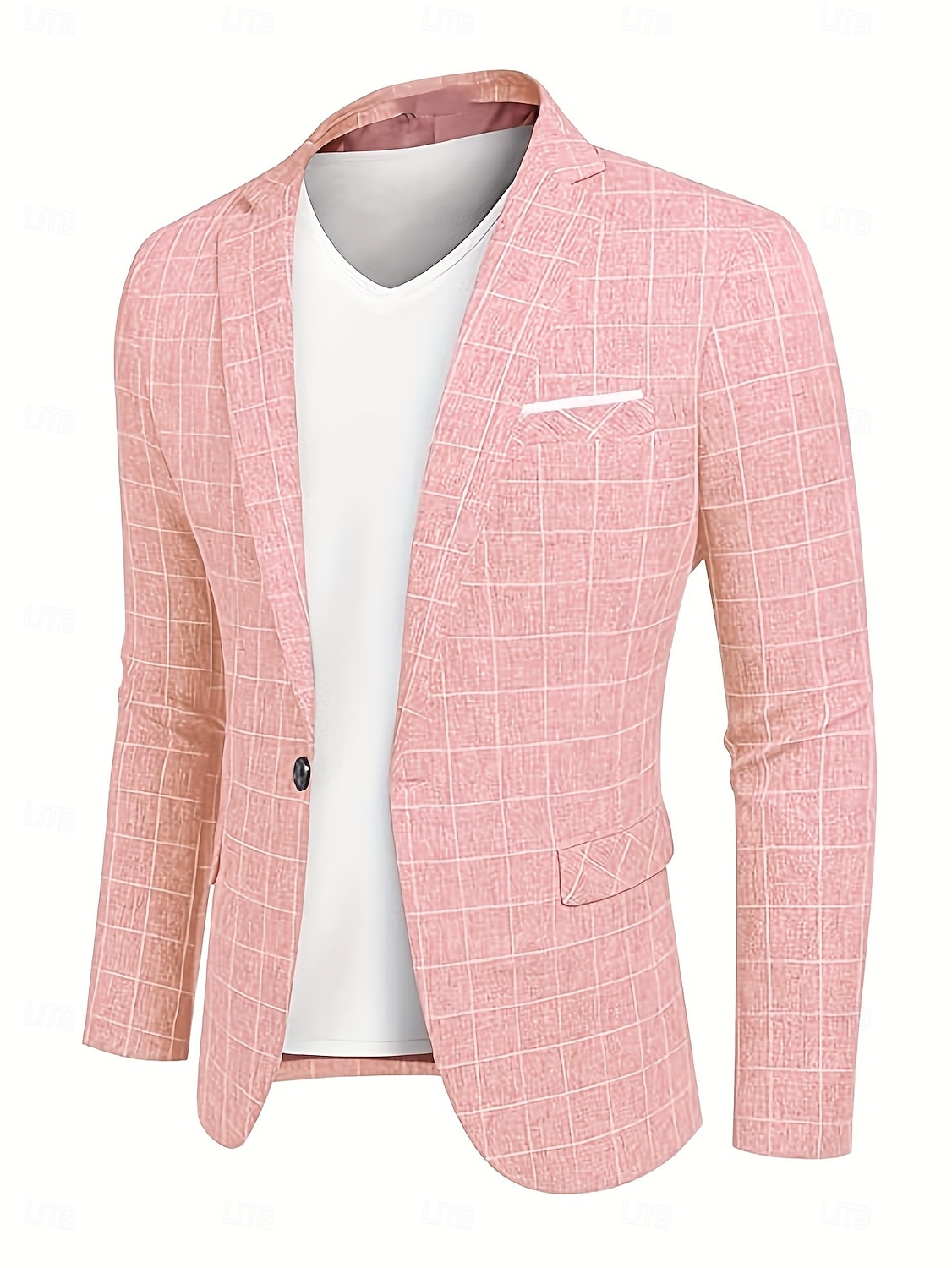 Ανδρικά Μπλέιζερ Ελαφρύ παλτό Causal Καθημερινά Παραλία Κομψό Μοντέρνα Καλοκαίρι Άνοιξη POLY Καρό Καρό / Τετραγωνισμένο Ελαφρύ Καρό μοτίβο Καθημερινά Μονόπετο Ενός Κουμπιού Χρωματιστή ζακέτα 2026 - $61.99 –P4