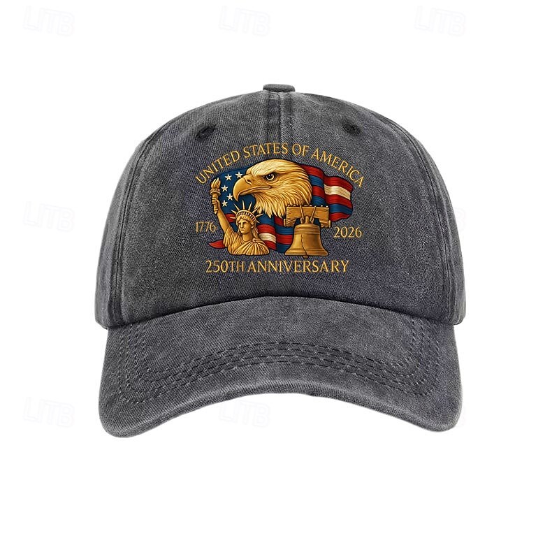 Baseballmütze Amerikanische Flagge Retro Vintage Erbe Patriotisch 1776–2026 für Unisex Erwachsene 3D-Druck  für Unabhängigkeitstag / 4. Juli 4. Juli Outdoor Alltagstauglich 2026 - $13.99 –P1