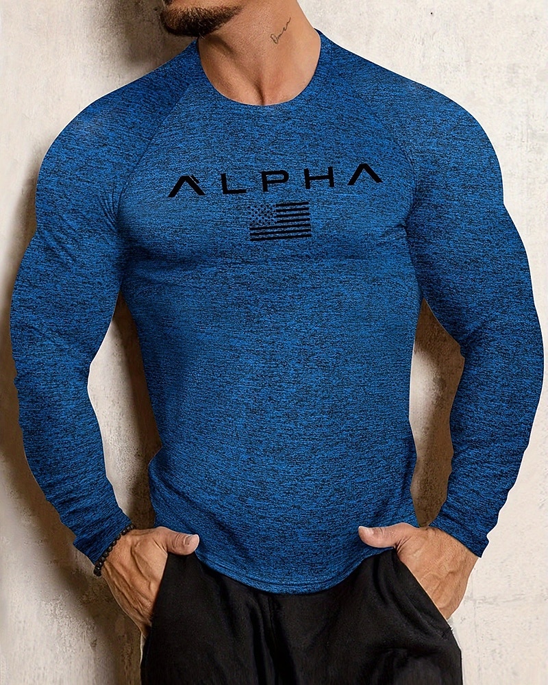 Homme 250e anniversaire de l'Amérique Jour de l'Indépendance Lettre T-shirt de course T-shirt de compression Printemps Automne manche longue Séchage Rapide Compression Évacuation de l'Humidité de 2026 ? $22.99 –P7